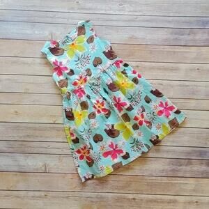 Sunny Fashion Floral Print Sleeveless Dress -Size 6